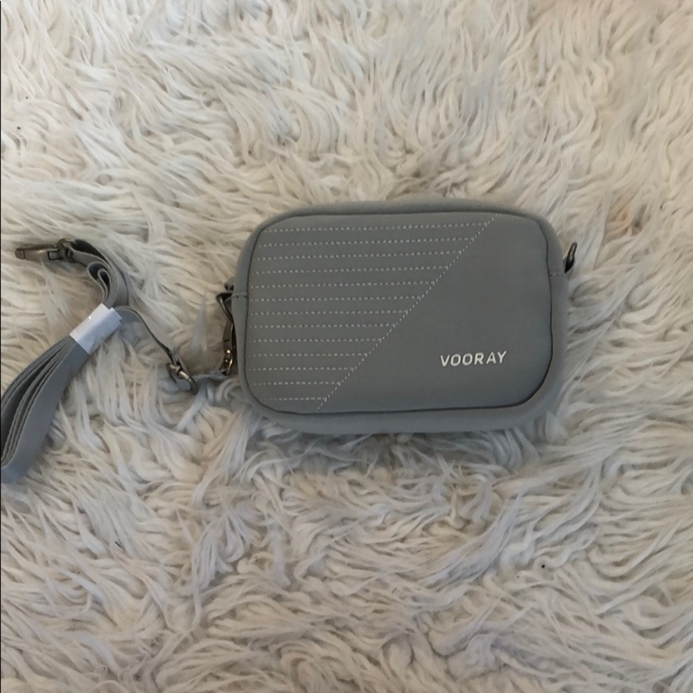 Gray crossbody bag
